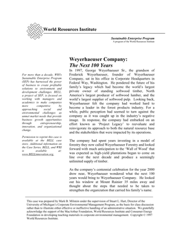 Weyerhaeuser Company