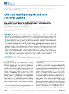 GPU Static Modeling Using PTX and Deep Structured Learning