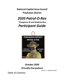 2020 Powhatan Camporee Participant Guide V1.1