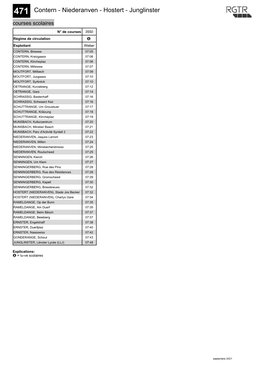 471 Contern - Niederanven - Hostert - Junglinster Courses Scolaires