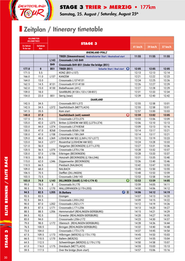 Zeitplan / Itinerary Timetable