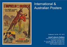 International & Australian Posters