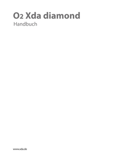 Bedienungsanleitung O2 XDA Diamond