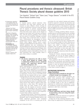 Pleural Procedures and Thoracic Ultrasound: British Thorax: First Published As 10.1136/Thx.2010.137026 on 9 August 2010