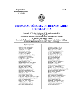 Ciudad Autónoma De Buenos Aires Legislatura