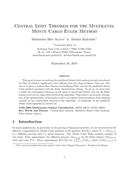 Central Limit Theorem for the Multilevel Monte Carlo Euler Method