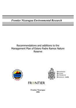 Frontier Nicaragua Environmental Research