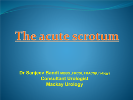 The Acute Scrotum Justified on Clinical Grounds? Br J Urol 1996; 78:623