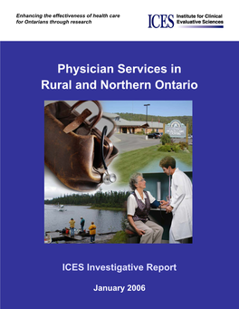 Physician Services in Rural and Northern Ontario