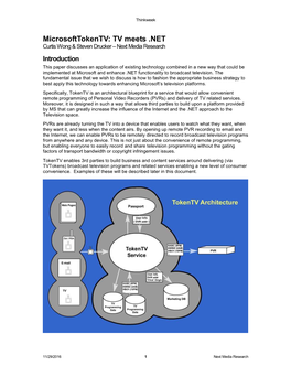 Microsofttokentv: TV Meets .NET