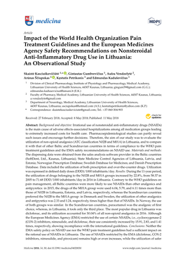 Impact of the World Health Organization Pain Treatment