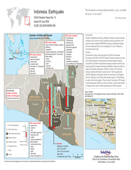 Earthquake Statistics - 5,536 - 5,782 Killed Indonesia: Earthquake and 36,457 - 57,790 Injured.”