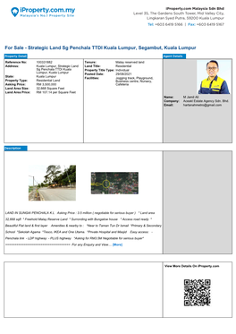 For Sale - Strategic Land Sg Penchala TTDI Kuala Lumpur, Segambut, Kuala Lumpur