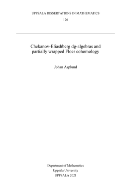 Chekanov-Eliashberg Dg-Algebras and Partially Wrapped Floer Cohomology