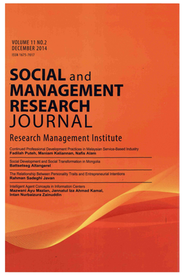 SOCIAL and MANAGEMENT RESEARCH JOURNAL Research Management Institute