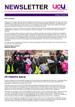 UCU London News, Dec 18