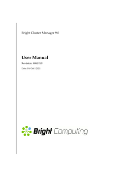Bright Cluster Manager 9.0 User Manual