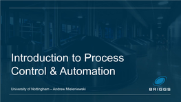 Process Control and Automation