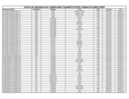 State of Nevada Fsc Compliant Cigarette/Ryo