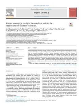 Bosonic Topological Insulator Intermediate State in the Superconductor-Insulator Transition