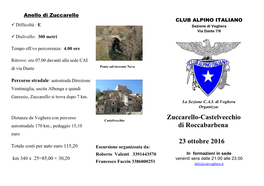 Zuccarello-Castelvecchio Di Roccabarbena 23 Ottobre 2016