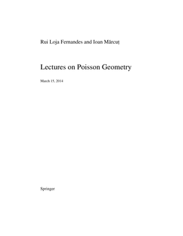 Lectures on Poisson Geometry