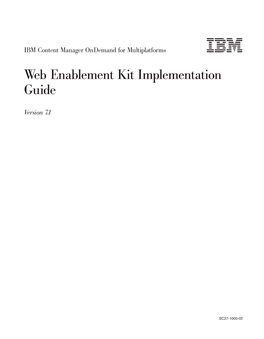 Web Enablement Kit Implementation Guide