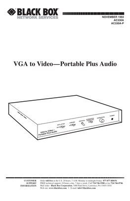 VGA to Video—Portable Plus Audio
