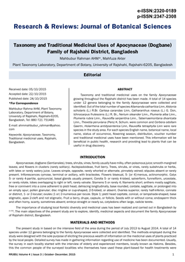 Views: Journal of Botanical Sciences