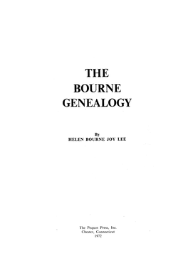 Bourne Genealogy