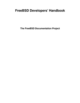 Freebsd Developers' Handbook