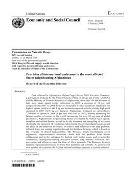 Economic and Social Council Distr.: General 5 January 2009