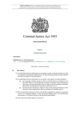 Criminal Justice Act 1993