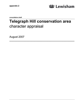 Telegraph Hill Conservation Area Character Appraisal