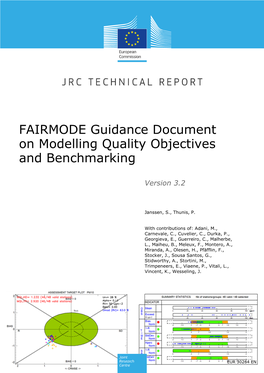 FAIRMODE Guidance Document on Modelling Quality Objectives and Benchmarking