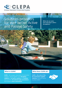 Solutions Providers for Ever Better Active and Passive Safety