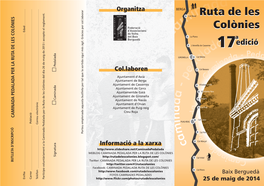 Triptic Ruta De Les Colonies