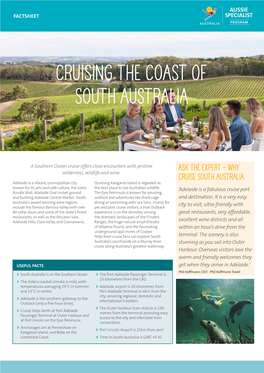 CRUISING the COAST of South Australia