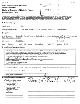 National Register of Historic Places Registration Form