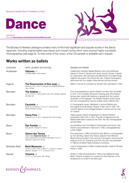 Dance Brochure