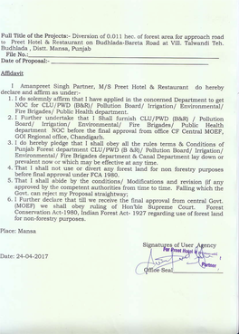 Board/ Irrisarion/ Dnvironmental/ Fire B Gades/ Pubiic Health Department NOC Before the Linal Approvat from Ottrce CF Centrat MOEF, Coi Regional Offic€, Chandigarh