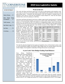 2019 Iowa Legislative Update