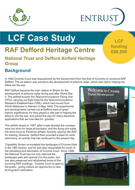 Case Study: RAF Defford Heritage Centre