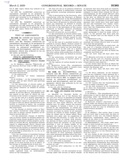 CONGRESSIONAL RECORD — SENATE S1303 Bill S