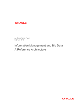 Information Management and Big Data: a Reference Architecture