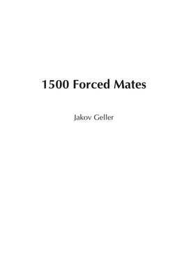 1500 Forced Mates