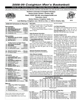 2008-09 Creighton Men's Basketball