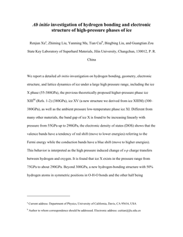 Ab Initio Investigation of Hydrogen Bonding and Electronic Structure of High-Pressure Phases of Ice