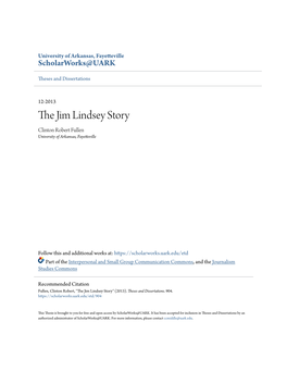 The Jim Lindsey Story the Jim Lindsey Story