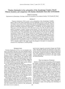 Titanian Clinohumite in the Carbonatites of the Jacupiranga